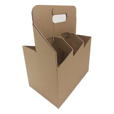 China Recycled Materials Six Pack Carrier Kraft Paper Carrier Wholesale Bottle Holders for sale