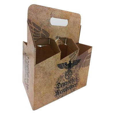 China Recycled Materials Corrugated Corrugated Carrier Box Carrier Cardboard Beer Boxes for sale