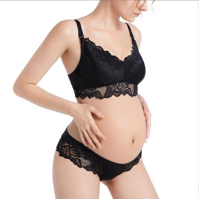 China Antibacterial Customize No Ring Pregnant Mothers Breastfeeding Underwear Breathable Steel Plus Size Lace Front Open Care Bralette for sale