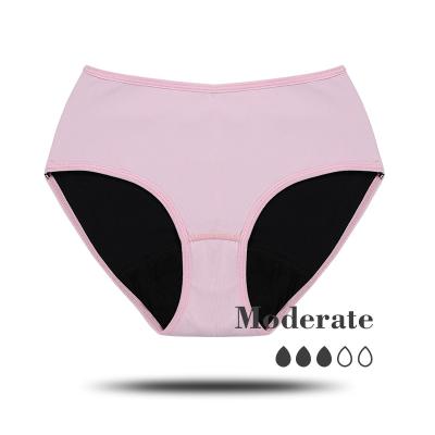 China Wholesale Breathable Washable Reusable Simple Menstrual Underwear Leak Proof Pink Period Teens Period Panties for sale