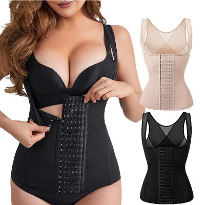 China Breathable Six-Row Button Body-training Corset For Ladies Bras Bodywear Wholesale Big Code Waist-training Vest Customized for sale