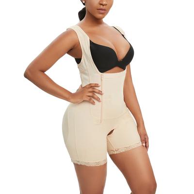 China Breathable Butt Lifter Body Zipper Waist Trainer Short Stomach Girdle Body Plus Size 6xl Body Shaper Padded Hips And Buttocks for sale