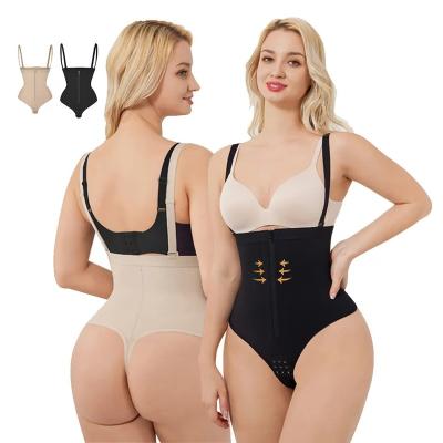 China Breathable Adjustable Backless Plus Size High Zipper Compression Butt Lifting Full Body Tummy Control Abdominal Shapewear For Women for sale