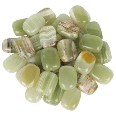 China Accessories Natural Green Afghanistan Jade Stone Polishing Healing Tumbled Polished Gemstone for sale