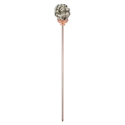 China Wholesale Fashion Women Fashion Yase Jewelry Natural Pyrite Hair Clips Hairpin for sale