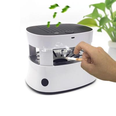 China Multifunctional Reusable Rechargeable Air Purifier Smoke Elimination Usb Smokeless Ashtray for sale