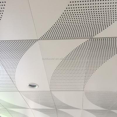 China Artistic Ceilings Aluminum Ceiling Anti Bacterial Panel Used In Office Sound Absorption for sale