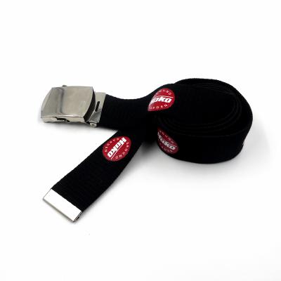 China Polyester Custom Multi Color Branded Canvas Elastic Woven Polyester Fabric Belt for sale