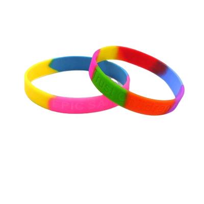 China Worldwide New Debossed Silicone Wrist Bands Personalized Scented Wristband Thin Rubber Magnetic Wristbands for sale