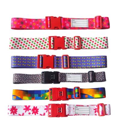 China Colorful Hotel And Resort Number Lock Travel Luggage Strap With Different Types Buckles For Nice Traveling for sale