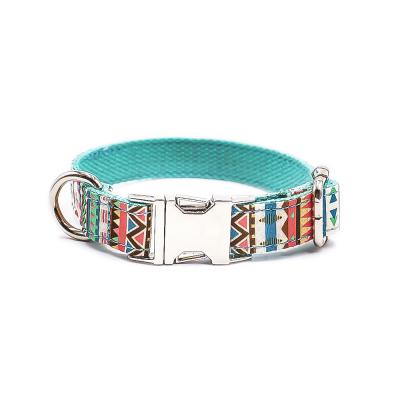 China High Quality Polyester Pet Collar Pirate Dog Product French Bulldog Labrador German Shepherd Collar Bohemian Style for sale