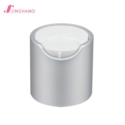 China 20/410 24/410 28/410 Cheap Non-Refillable Hot Selling Disc Plastic Luxury Custom Cap Aluminum Silver Cap For Bottle for sale