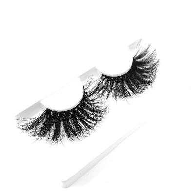 China Real Full Tapered Fluffy Strip Long Lasting False Siberian Mink Lashes 3d Lashes 5d Wholesale 25mm Mink Eyelash Vendor for sale