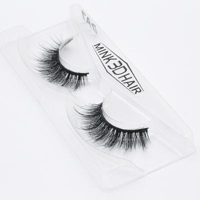 China Durable 100% Natural False Mink Eyelashes False Eyelashes Crisscross Lashes 15mm 3D Mink Lashes Eyelash Beauty Makeup With Custom Box for sale