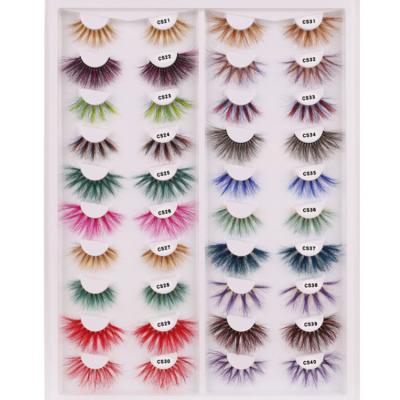 China 2021 Long Lasting Mink Lashes Colored Eyelashes Colored Color New By Style Lashes With Lash Boxes Custom Made for sale