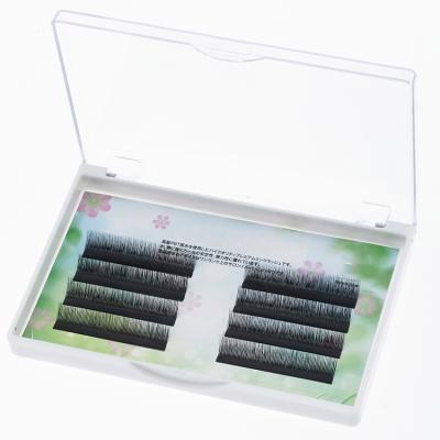 China Long Double Layer Natural Handmade Eyelash Silk Extension Private Label Eyelash Extension 0.03 for sale