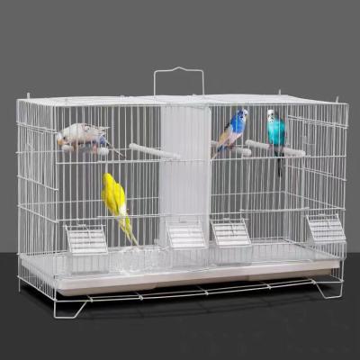 China New Parrot Bird Cage Household Luxury Stocked Luxury Pure White Villa Stainless Steel Bird Cage for sale