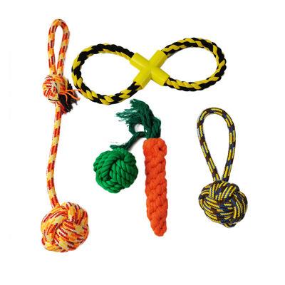 China Sustainable Pet Toy Set Dog Teeth Cotton Molar Rope 5 Piece Dog Set Chew Toys for sale