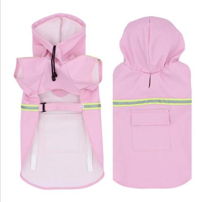 China New Product Viable Essential Dog Raincoats For Large Dogs With Reflective Brand Hoodie, Rain Poncho Jacket For Dogs for sale