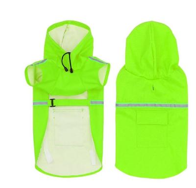 China New Product Eco-Friendly Sustainable Dog Raincoats For Large Dogs With Reflective Brand's Hoodie, Rain Poncho Jacket For Dogs for sale