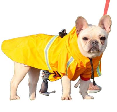 China Manufacturer New Product Viable Dog Raincoats For Large Dogs With Reflective Brand Hoodie, Rain Poncho Jacket For Dogs for sale