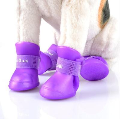 China Factory Direct Sale Sustainable Waterproof Reflecting Pet Shoes Dog Shoes Boots Dog Rain Boot for sale