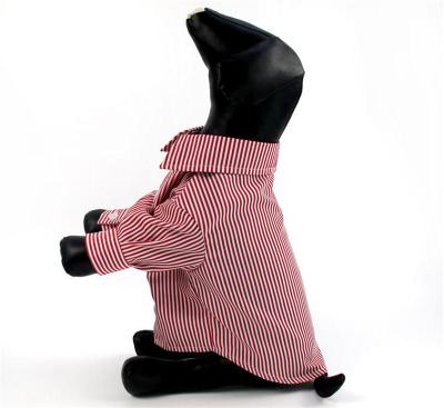 China Good Quality Summer Autumn Fashionable Striped 100% Cotton Dog Clothes Pet Plain Dog Polo Shirt With Custom Dog Shirt for sale