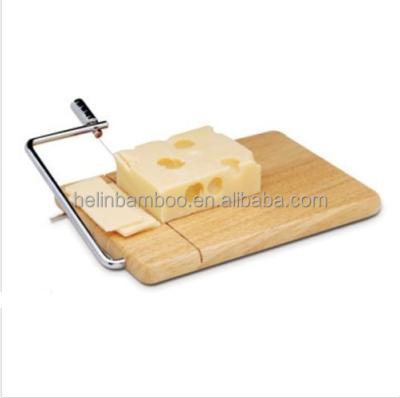 China Sustainable New Design Wooden Cheese Slicer , Cheese Cutting Board With Slicer Wire for sale