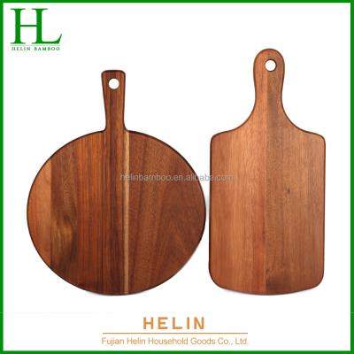 China Sustainable Acacia Wood Cutting Board Set Food Chopper With Handle Set for sale