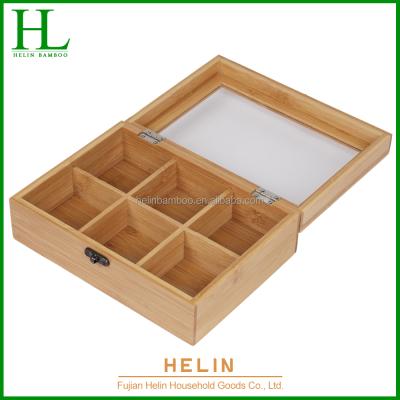 China Viable High Quality Bamboo Tea Cart Organizer with 8 Blocks OEM/ODM for sale