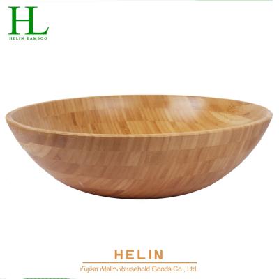 China Sustainable 14 Inch Tall Salad Bowl Mixing Bowl Bamboo Fruit And Salad Making Bowl for sale