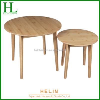 China Wholesale DINING TABLE round bamboo coffee table set for living room for sale