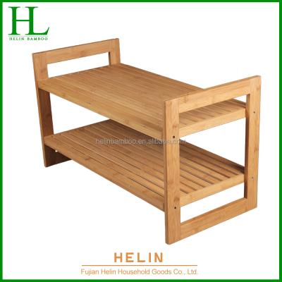 China 2 tier durable standing bamboo floor shoe racks for sale for sale