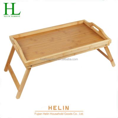 China Hot Sale Antique Dining Furniture Bamboo Bed Table Foldable Bed Tray With Folding Legs for sale