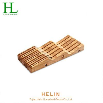 China 100% Sustainable Bamboo Drawer Knife Block Knife Holder for sale