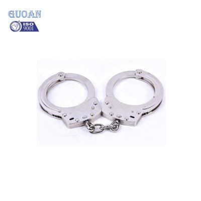 China Double Prongs Strong Low Carbon Steel Handcuffs For Army For Military For Police for sale