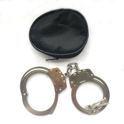 China Strong Police Carbon Steel Double Locking Handcuffs For Police for sale