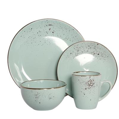 China Round Shape Disposable Ceramic Tableware Sets China Bone Tableware European Style Tableware for sale