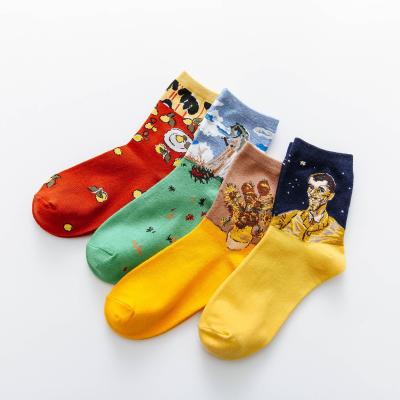 China High Quality Custom Wholesale Unisex Antibacterial Colorful Logo Fashion Socks Funny 100% Cotton Men Socks for sale