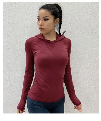 China Fstyle Antibacterial Women Fitness T-shirts Breathable Quick Dry Seamless Gym Sports Long Sleeves T-shirt Top Girls for sale