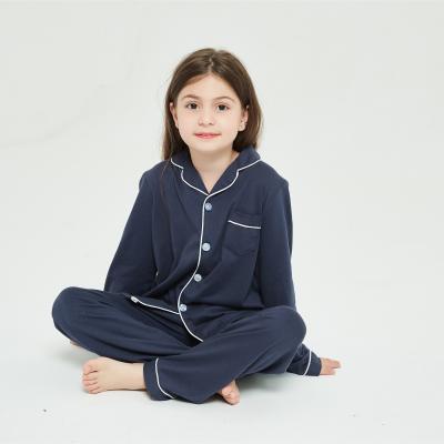 China 100% breathable cotton kids loungewear kids sleepwear home wholesale QUICK DRY long pajamas for sale