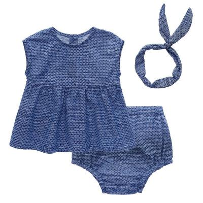 China Wholesale OEM ODM Anti-Shrink Cotton Baby Sets Clothes 3PCS Kids Summer Clothing Sets for sale