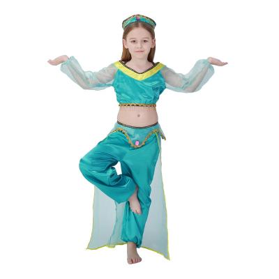 China Kids Jasmine Costume Kids Girls Princess Polyester Suits Jasmine Dance Costumes Dress Up for sale