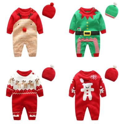 China Anti-pilling Infant Boys Clothes Baby Christmas Sweater Kids Baby Christmas Clothes Reindeer Knit Crochet Sweaters For Boys Girls for sale