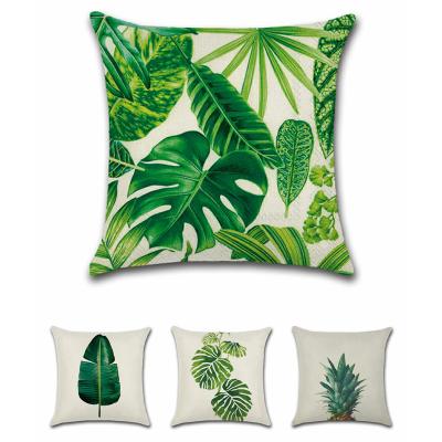 China Viable Cushion Cover Plants Home Decorative Pillow Case Wholesale 18x18 Soft In Square Sofa Cushion Covers Linen Throw Pillow Cover for sale