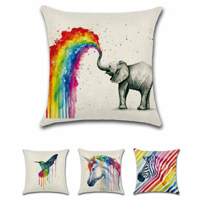 China Viable Unicorn Cushion Cover Wholesale Throw Pillow Covers Unicorn Soft Colorful Animal Cushion Cotch Chair Decoration Animal Blanket for sale