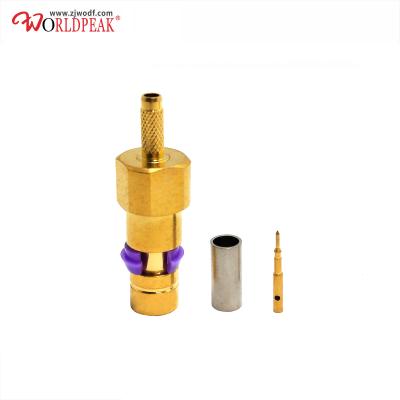 China RF SMC RF Crimp Connector Male Plug For BT3002 Coaxial Cable for sale