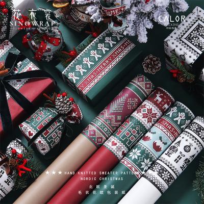 China Waterproof SINOWRAP Recyclable Florist Wrapping Paper Christmas Decorations Wholesale Flower Wrapping Paper For Flowers for sale