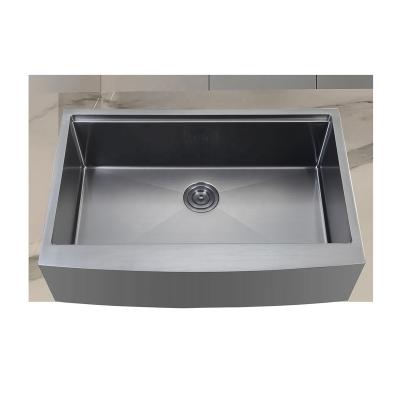 China Without Faucet SS304 SS201 Kitchen Sink Bowl Stainless Steel Apron Handmade Bestselling Single Sink for sale