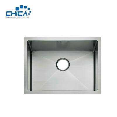 China Without Faucet SUS304 Stainless Steel Single Bowl Kitchen Sinks Handmade Kitchen Sinks for sale